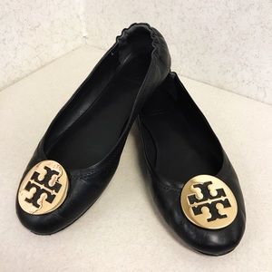 Tory Burch Minnie Travel Ballet Flats Black